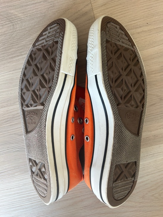 Converse Slip-On All Star Canvas Sneakers Unisex M-6 W-8 Orange Casual Athletic - Picture 9 of 10